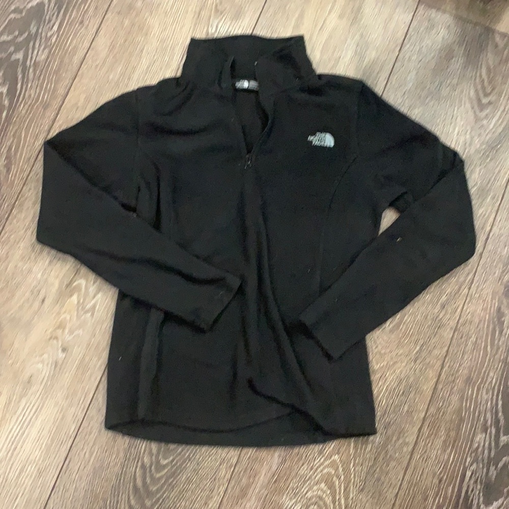 3/4 zip black north face fleece
